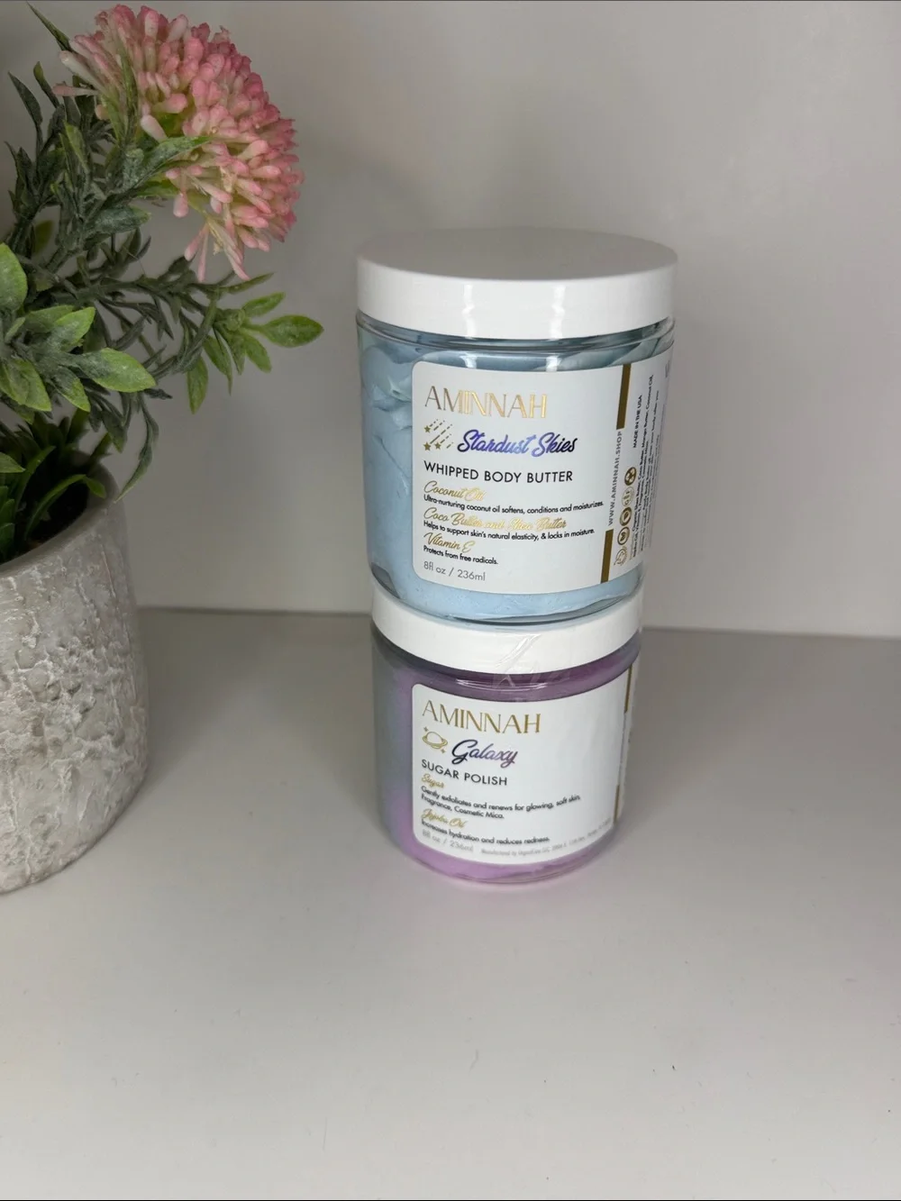 AMINNAH Stardust Skies Whipped Body Butter and Sugar Polish